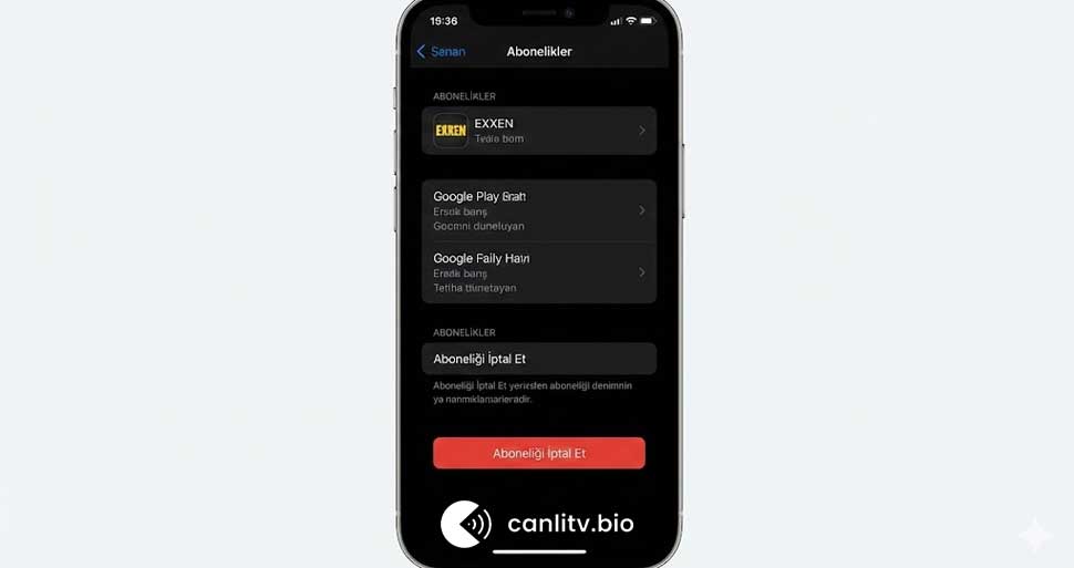 iphone exxen uyelik iptal